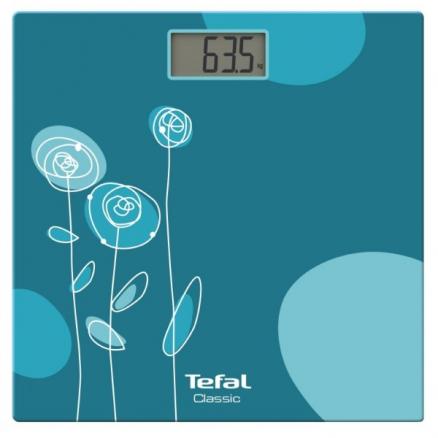 Весы Tefal Classic Drawing Bloom Turquoise PP1148 со стеклянной платформой, бирюзовые PP1148V0
