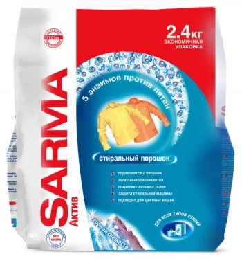 Стиральный порошок Sarma Актив Горная свежесть универсальный, 2,4 кг